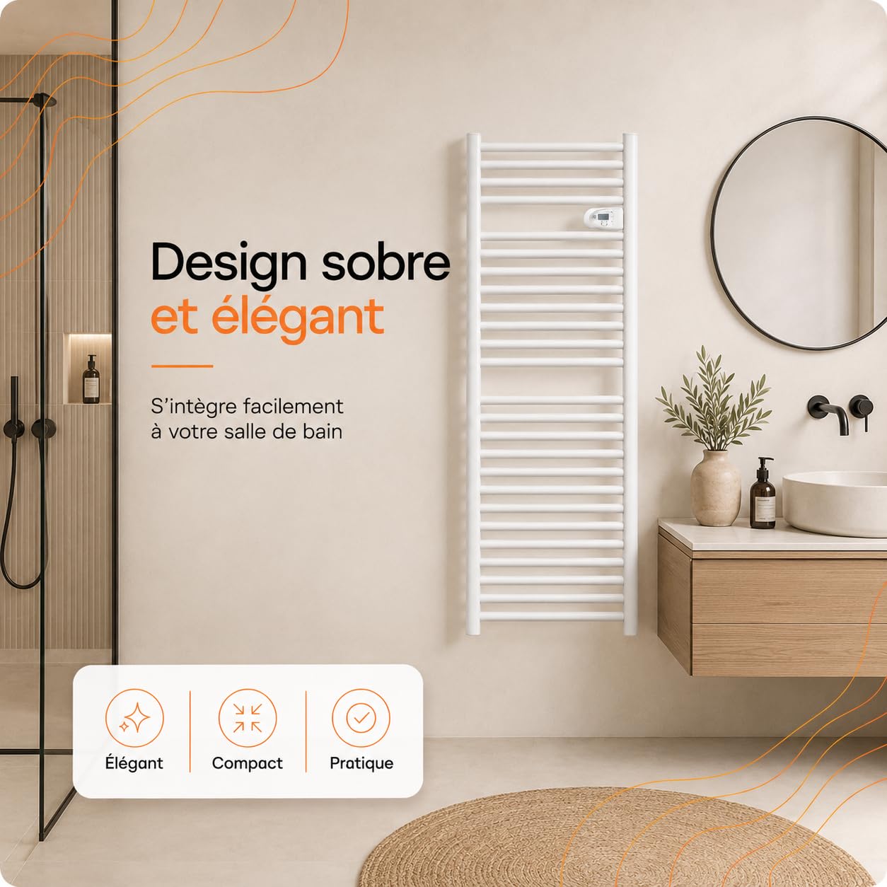 BESTHERM - Sèche-serviette électrique sans fluide 750W HESTIA blanc