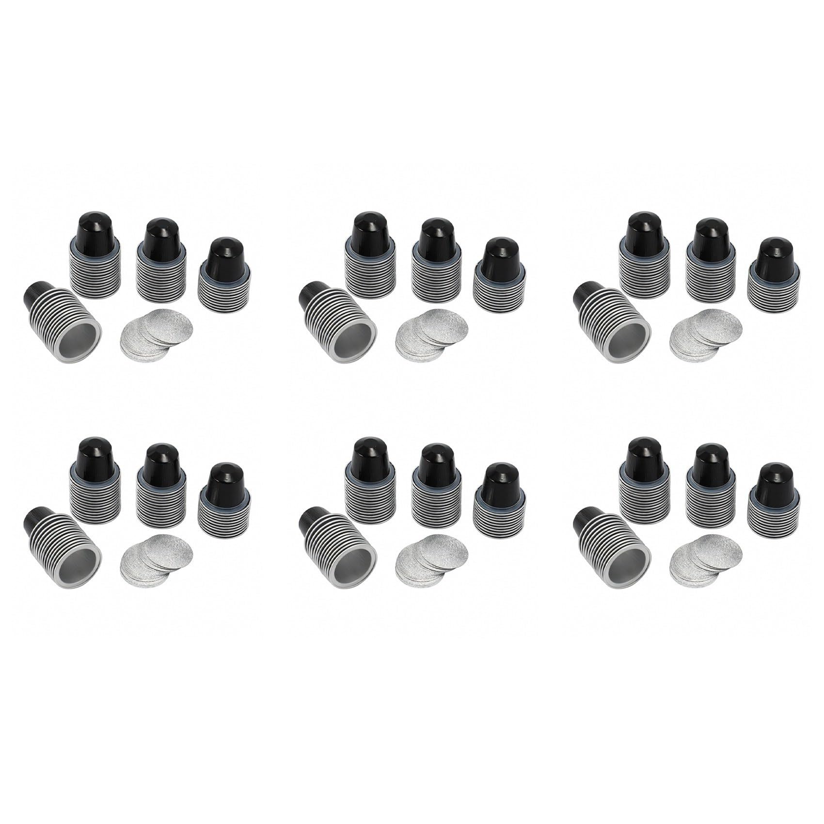 Vjsujehgy 300Sets Refillable Coffee Capsules Cup Disposable Coffee Capsules Packaging Cafe Supplies for Black