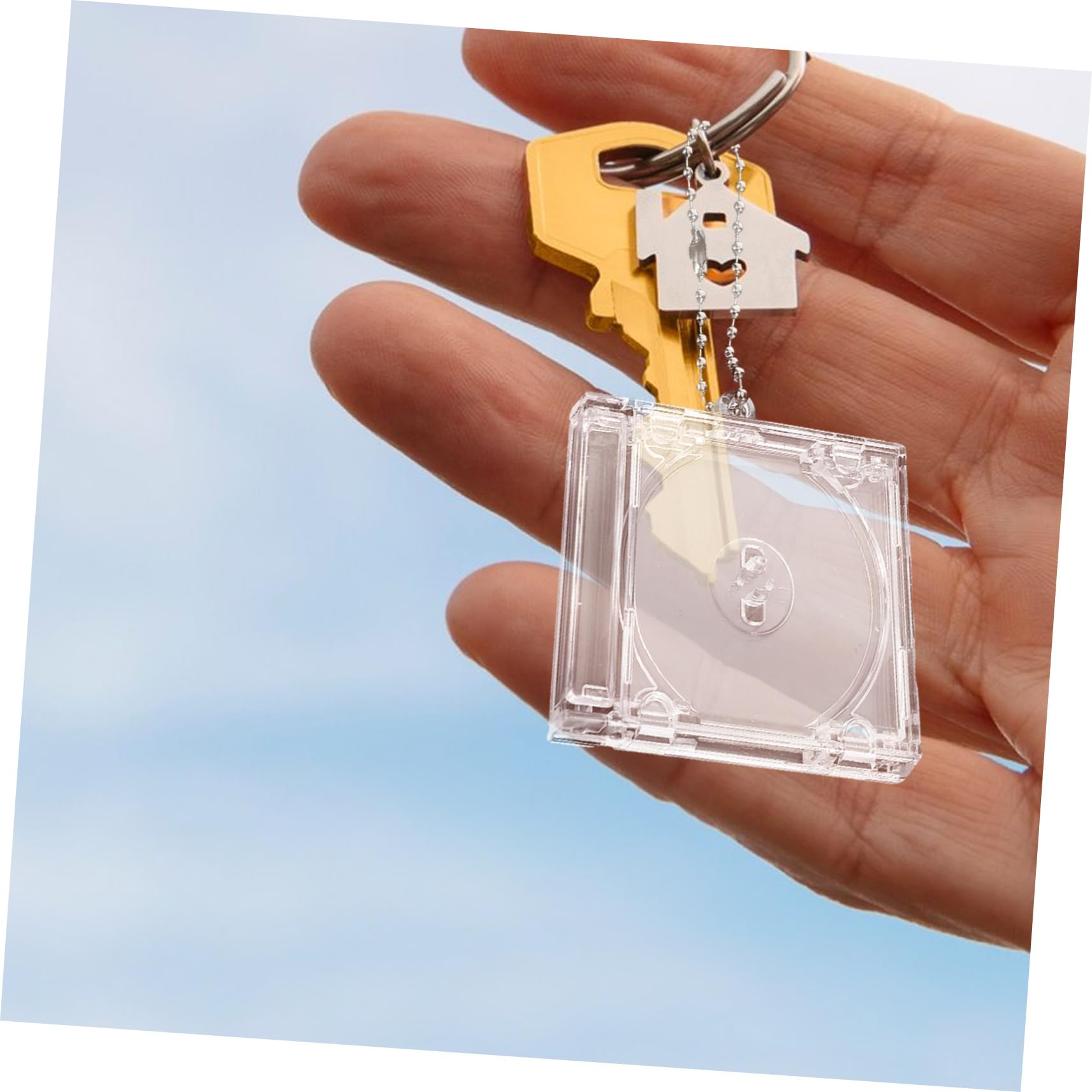 Toyvian 1 Takım Cd Kutusu Anahtarlık Boş Anahtarlıklar Kadınlar