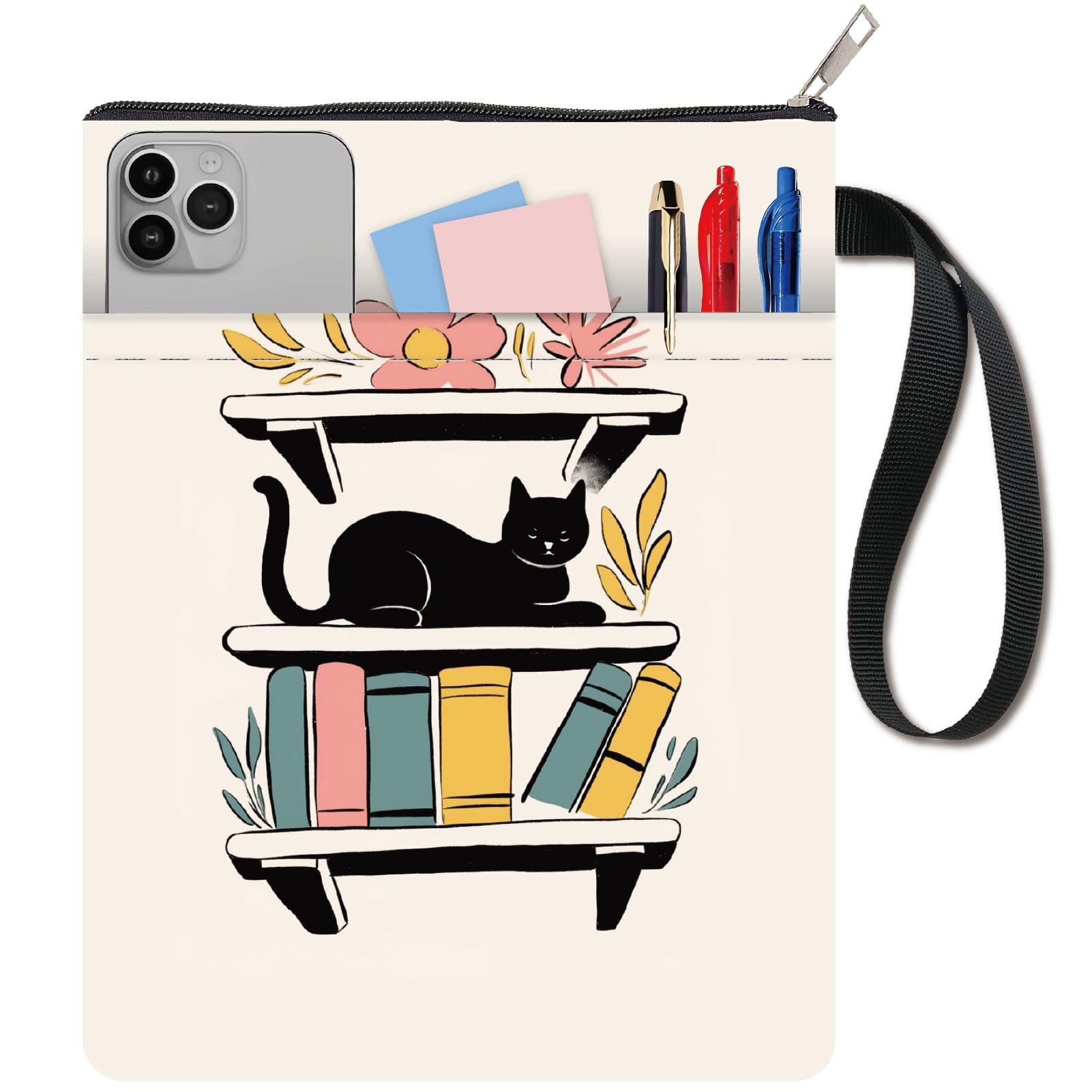 CRASPIRE Funda Protectora de Tela Lavable con Cremallera y Bolsillo Extra para Amantes de los Libros, para Amantes de l…