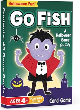 Arizona GameCo Halloween Fun Go Fish, a Family Game for Kids Ages 4 and Up - Play Go Fish, Old Maid and Slap Jack Using the Same Deck