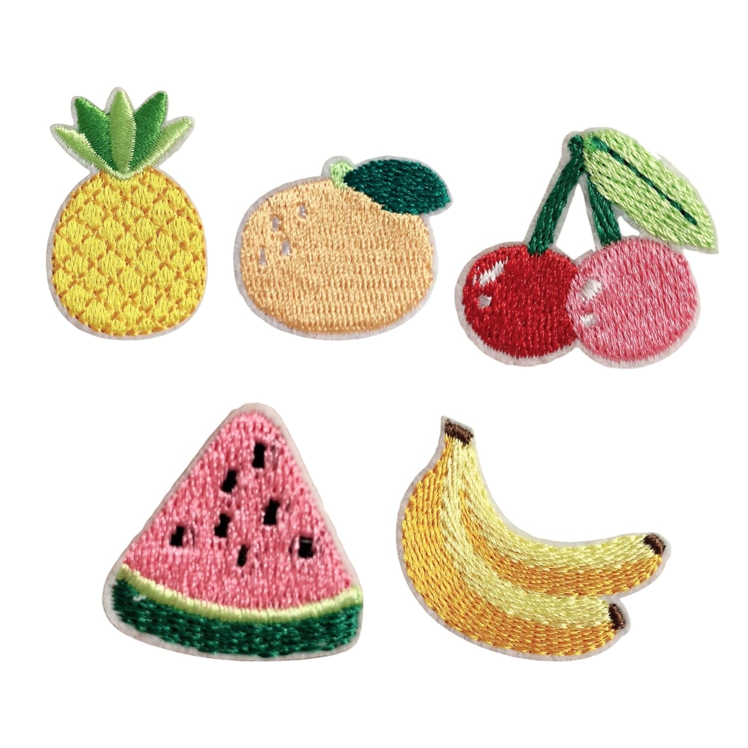 Amazon.co.jp: ワッペン アイロン 刺繍 フルーツ B果物5点セッ