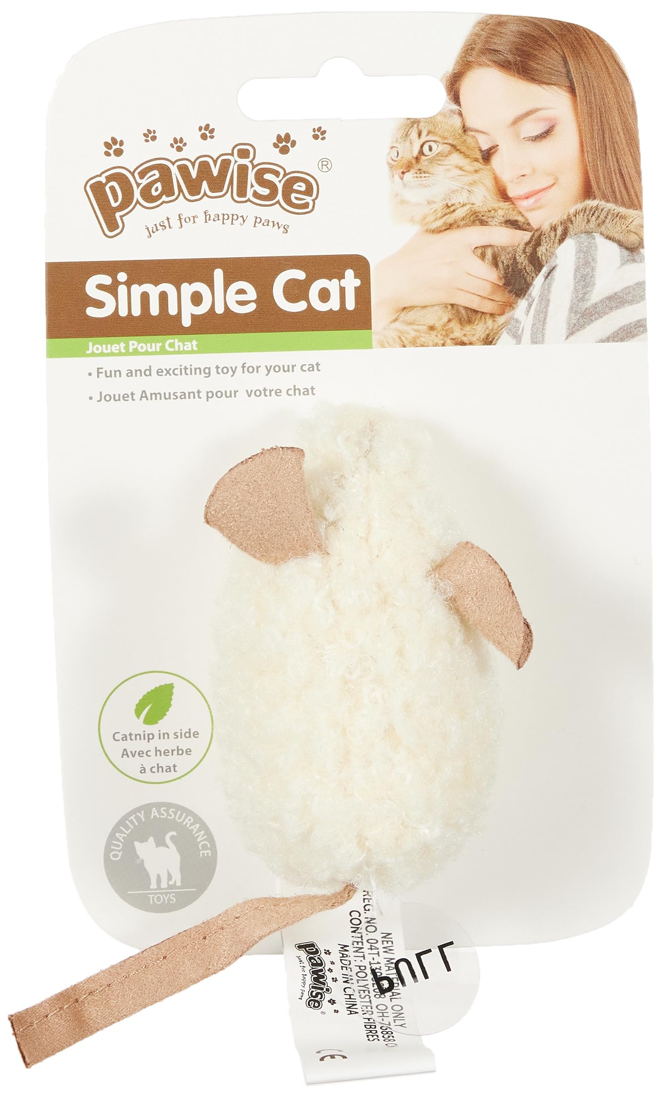 Pawise Simple Cat Peluş Oyuncak Sesli Fare (3 paketi)