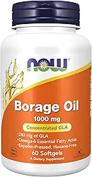 Borage Óleo de Borragem 1000 Mg (60 SGels) Now Foods