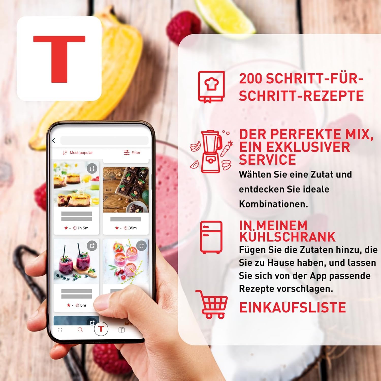 Tefal PerfectMix+ Hochgeschwindigkeits-Standmixer, 3 automatische Programme, Powelix-Klingentechnologie, 1,5 L nutzbare Kapazität, Tritan-Behälter, einfache Reinigung, inkl. Spatel, Schwarz, BL88A831