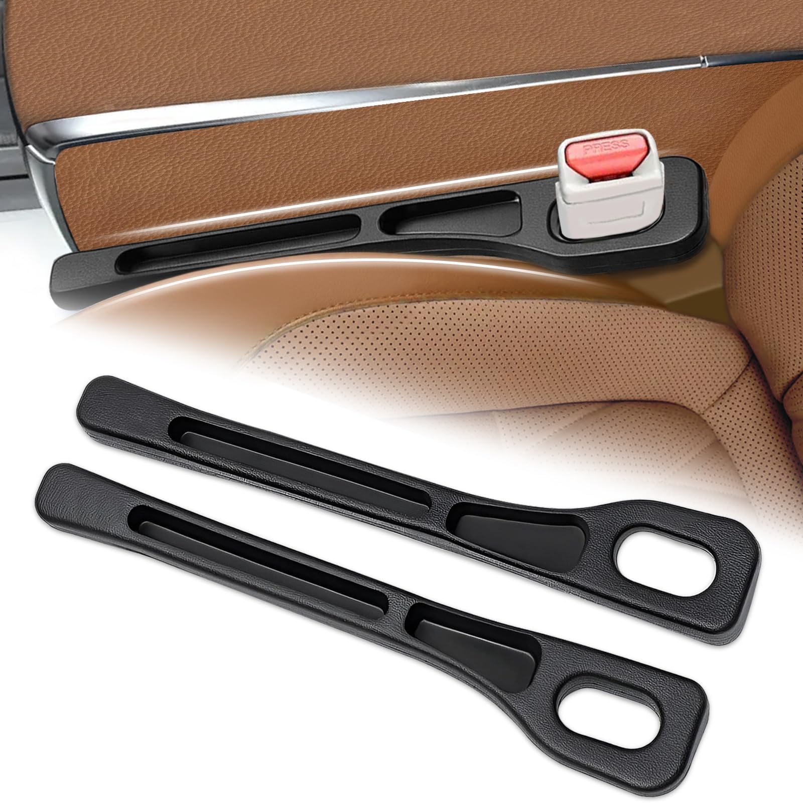 R-timer 2 Pcs Car Seat Gap Filler for Toyota 4runner IV 2005-2009, Premium Rubber Drop Blocker Console Crevice Pad Auto Interior Accessories Kit
