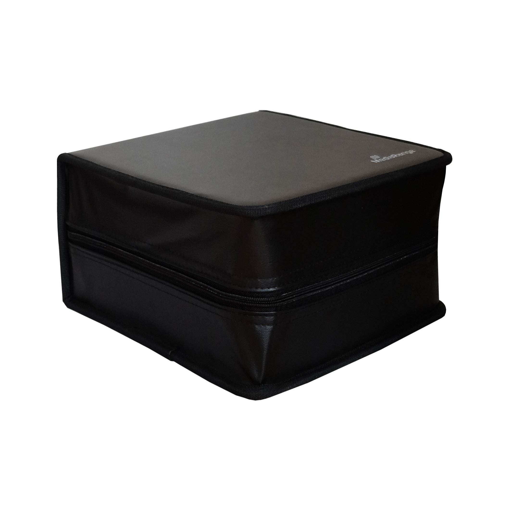 MEDIARANGE500 Disc Archive Folder Faux Leather Black