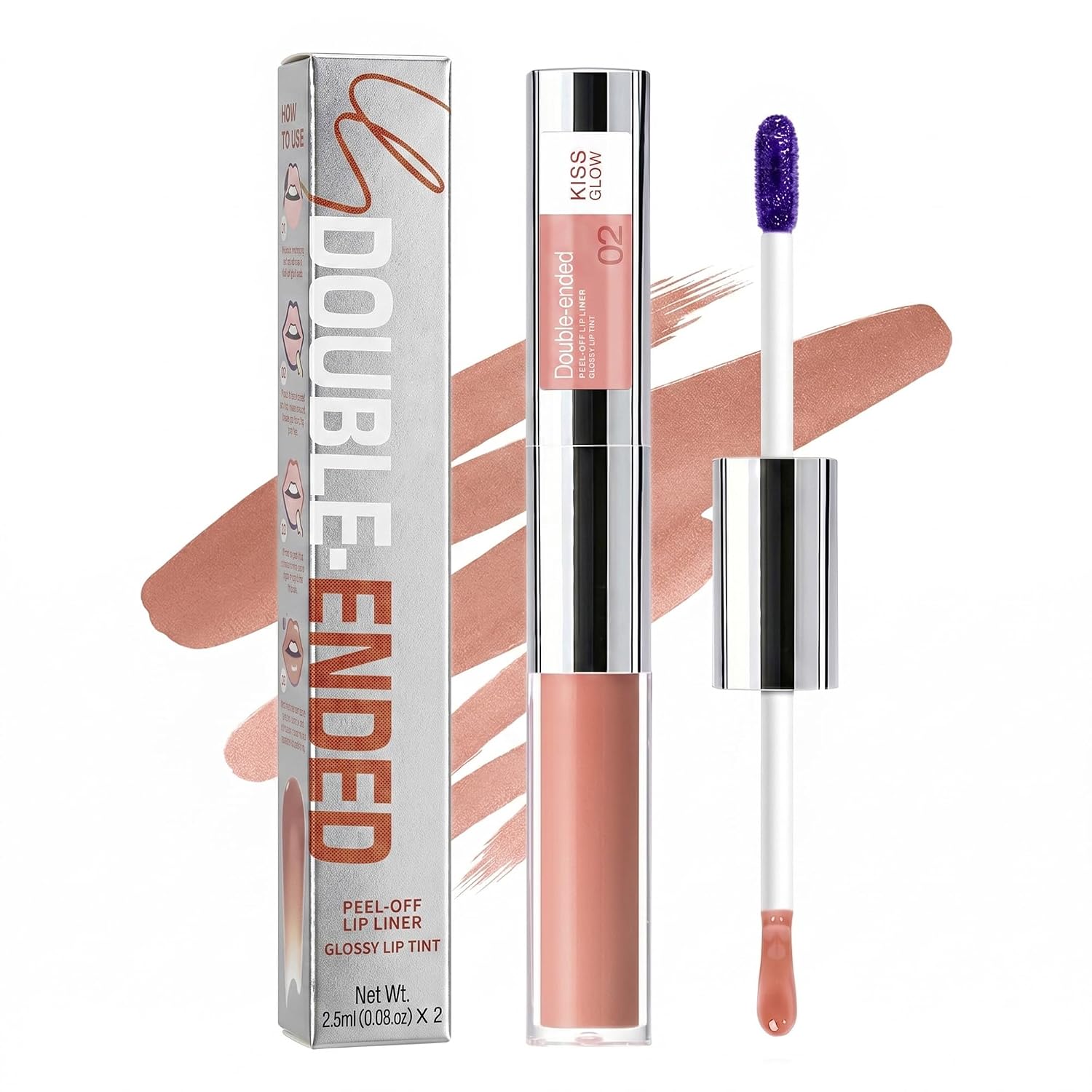 2-in-1 Peelable Lip Liner & Gloss - Long-Lasting Matte Finish