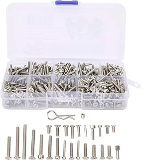 RC Car Screw Set,Durable Stainless Steel Screw Kit with Portable Box for Axial SCX10 III 1/10 RC Car Repairing Parts