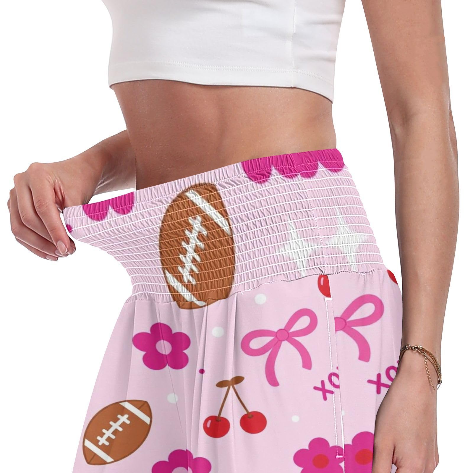 Cherry Football - Pantalones de yoga para mujer, resistentes a las arrugas, pantalones casuales de viaje