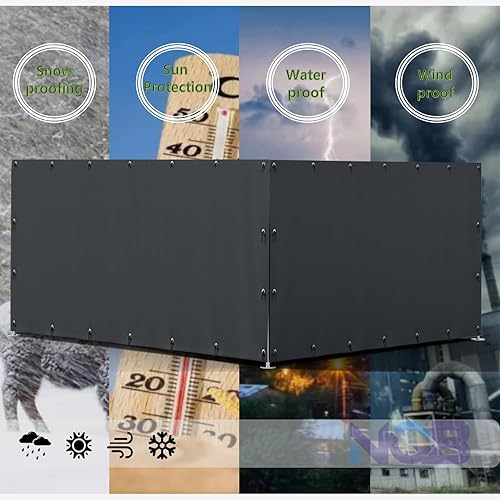 Miniatura 6 de NGB Cubierta para valla de perrera para exteriores de 10 pies de ancho x 10 pies de largo, con múltiples cuerdas elásticas de bolas, hecha de tela