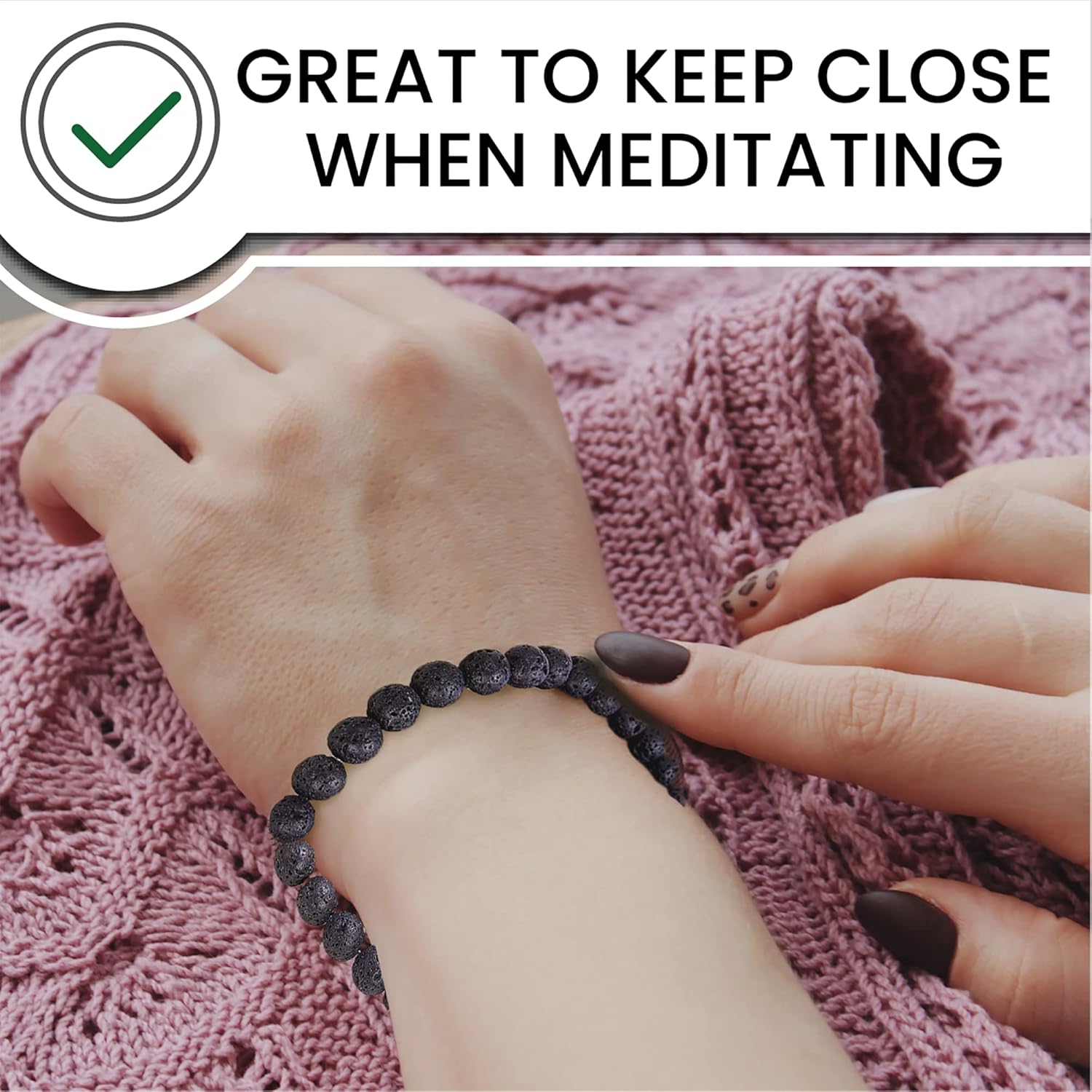 Mandala Crafts Volcanic Lava Beads for Jewelry Making Bulk Kit - Natural Lava Stone Beads - 120 PCs Rainbow 6mm Lava Rock Beads for Essential Oils Diffuser Bracelet Necklace