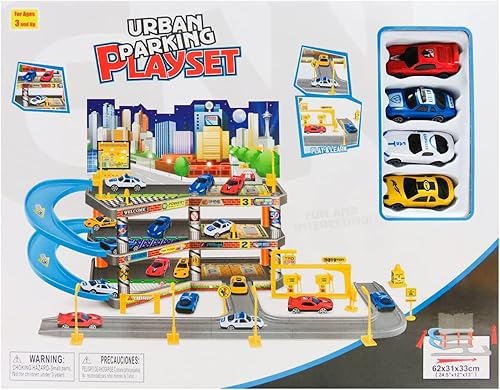 Miniatura 2 de Ultimate Toy Car Garage Juego de vehículos fundidos a presión con 4 autos fundidos a presión, niños a partir de 3 años
