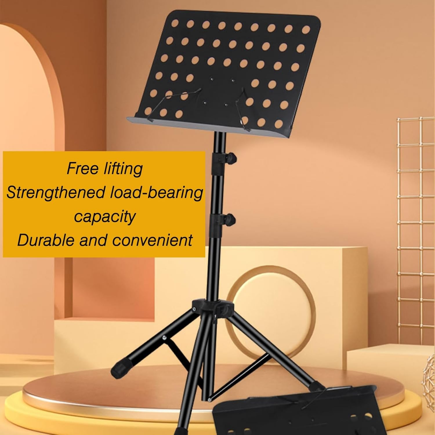 Sheet Music Stand, Lifting Music Stand, Equipped with Music Bag and Music Clips, Suitable for Home Practice and Stage Performance