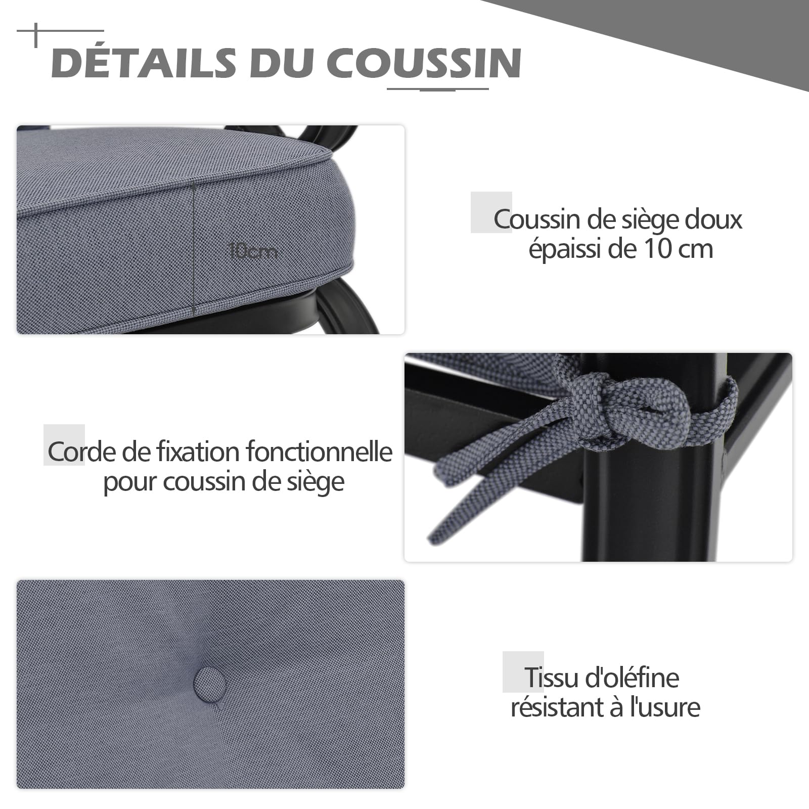 GOPLUS Salon de Jardin 2 Personnes, Canapé Extérieur 2 Places avec Table Basse,Coussins Doux,2 Pcs Ensemble de Meubles de Jardin pour Jardin,Balcon,Terrasse