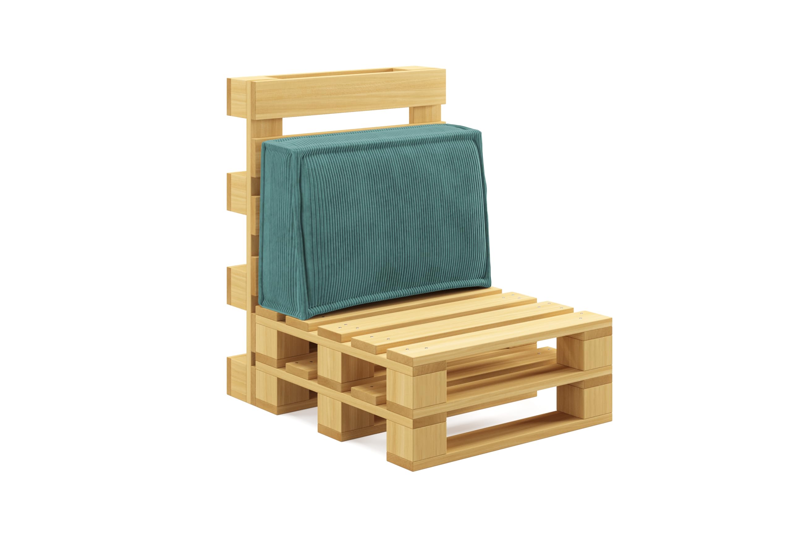 Chilly Pilley® - Coussin De Palette Pour Jardin | Housse Amovible Turquoise - Confort Optimal 15cm D'épaisseur