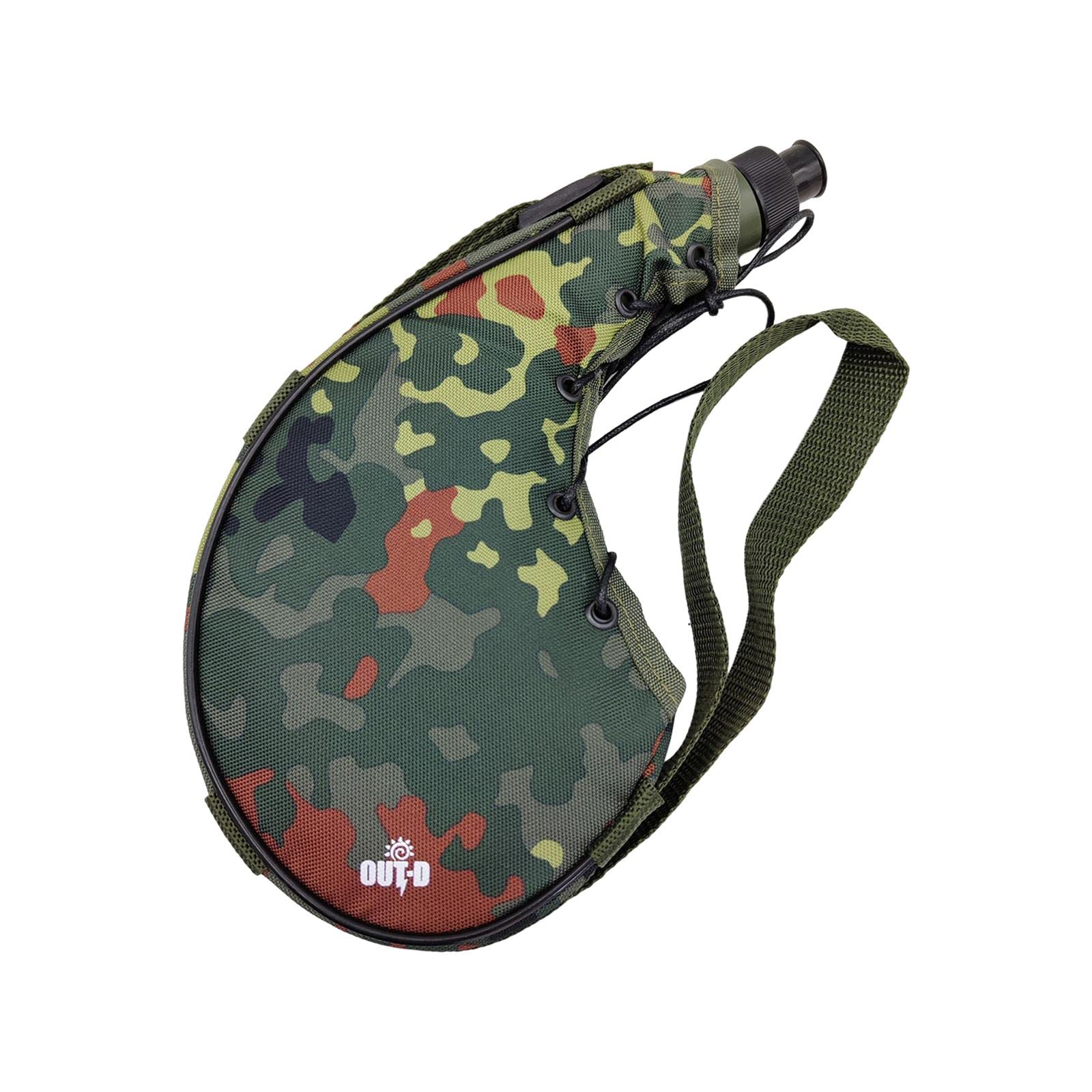 5er-Set Wasserflasche Armee Camping Flachmann für Jagd Trekking Camouflage Rot 28x13x4.8cm