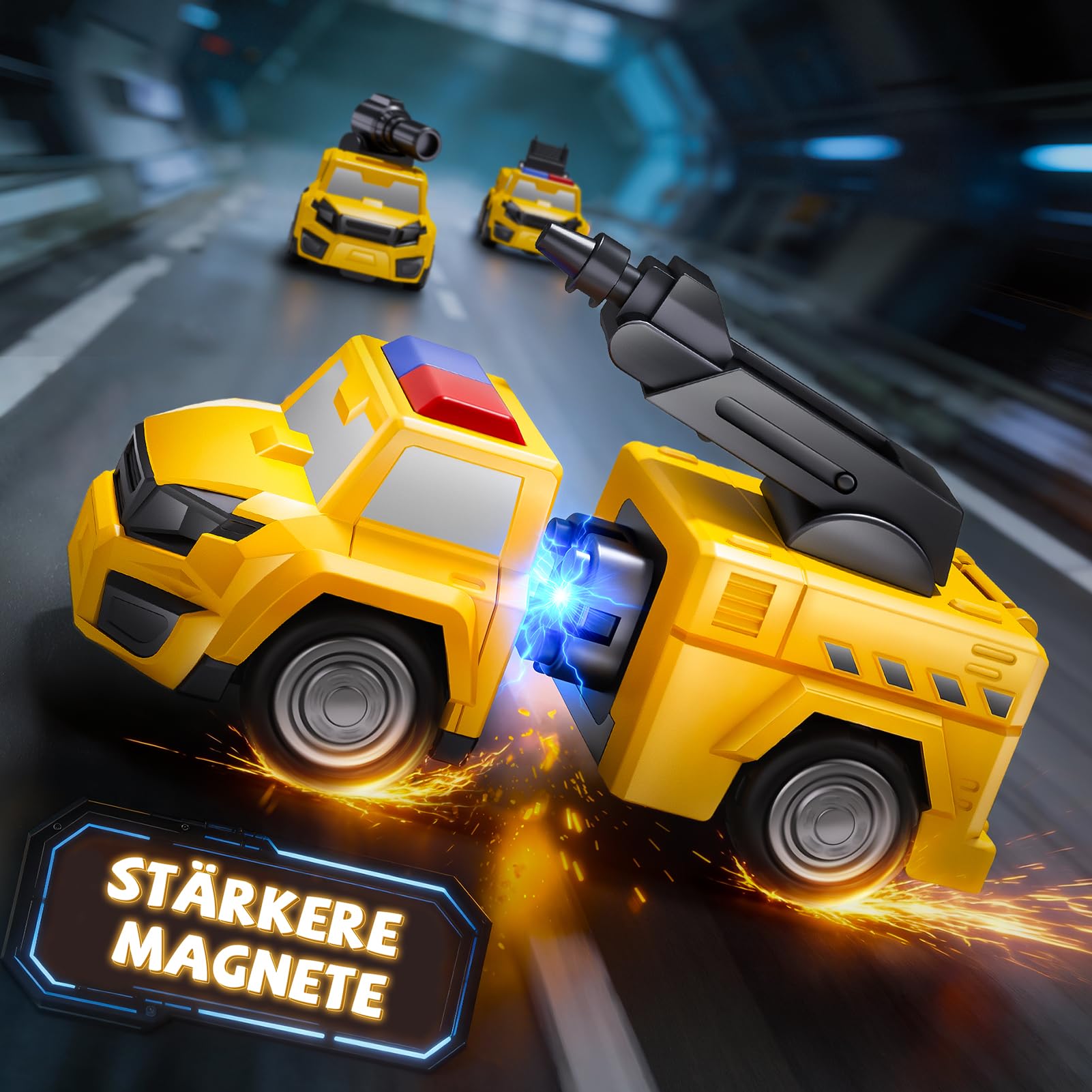 5 in 1 Robot Magnetico Regali per 3 4 5 6 Anni Ragazzi Bambini Assemblaggio Facile Fai da te Trasformare Giocattoli camion per ragazzi Bambini