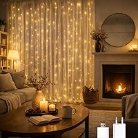 M mimotec - Tenda a ghirlanda LED per esterni con USB, lunghezza 3X3 m