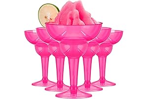 Tioncy 48 Disposable Plastic Margarita Glasses for Cinco De Mayo, Taco Parties,...