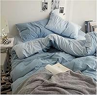 Vista 1 de Funda de edredón de doble cara de doble cara, color liso, tamaño Queen, ropa de cama