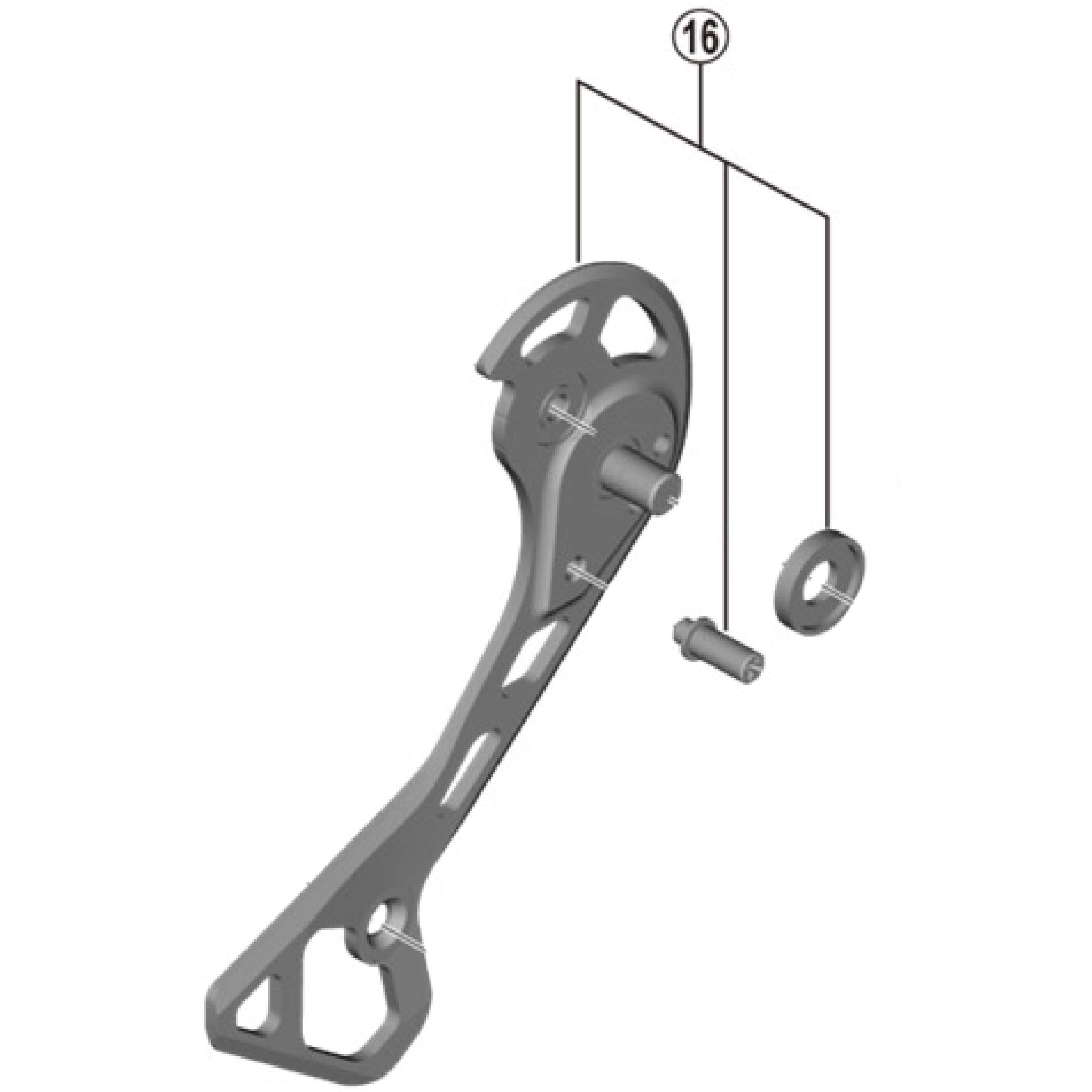 Shimano Spares RD-RX817 outer plate assembly