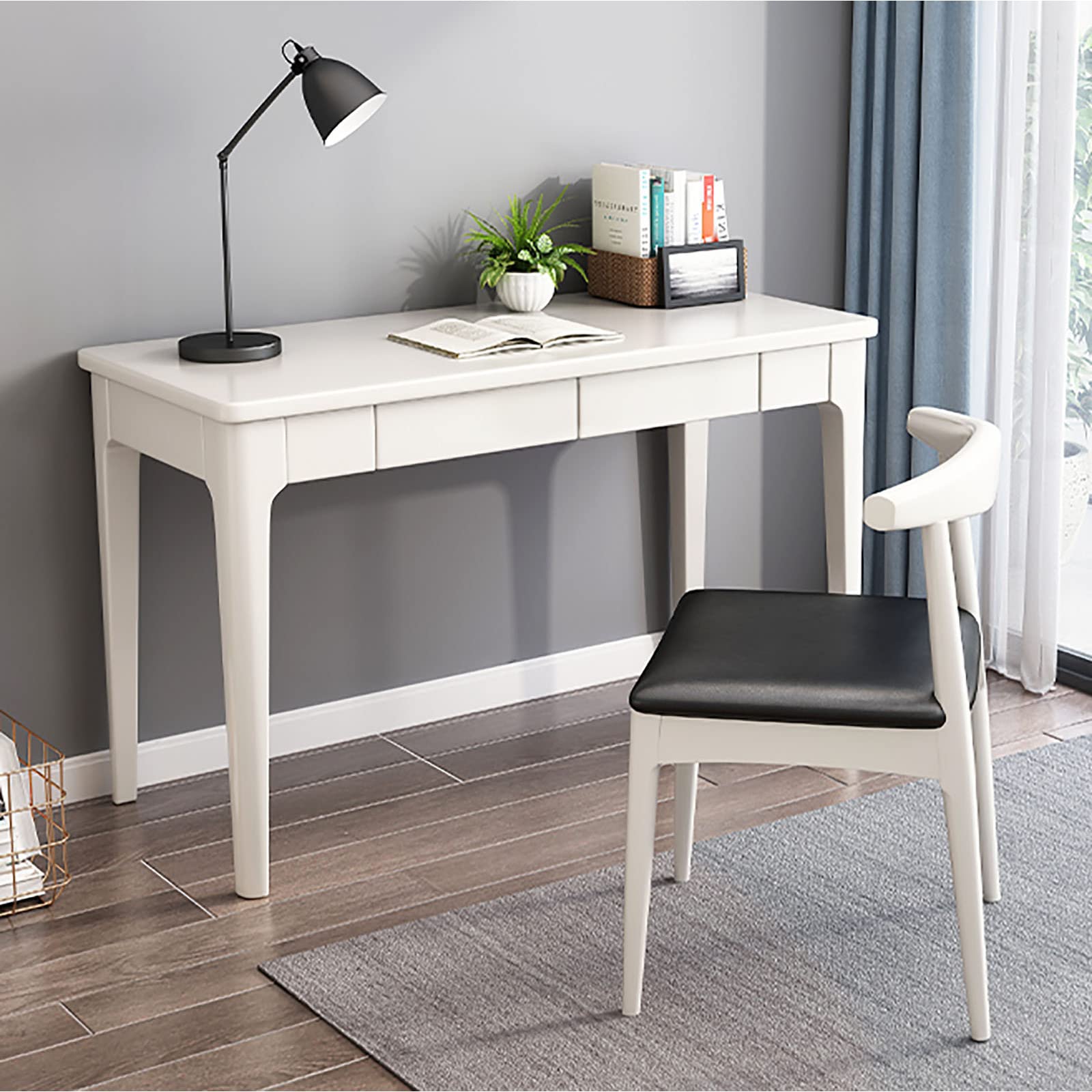 Amazon.co.jp: 無垢材デスク コンピューターデスク 引き出し付き