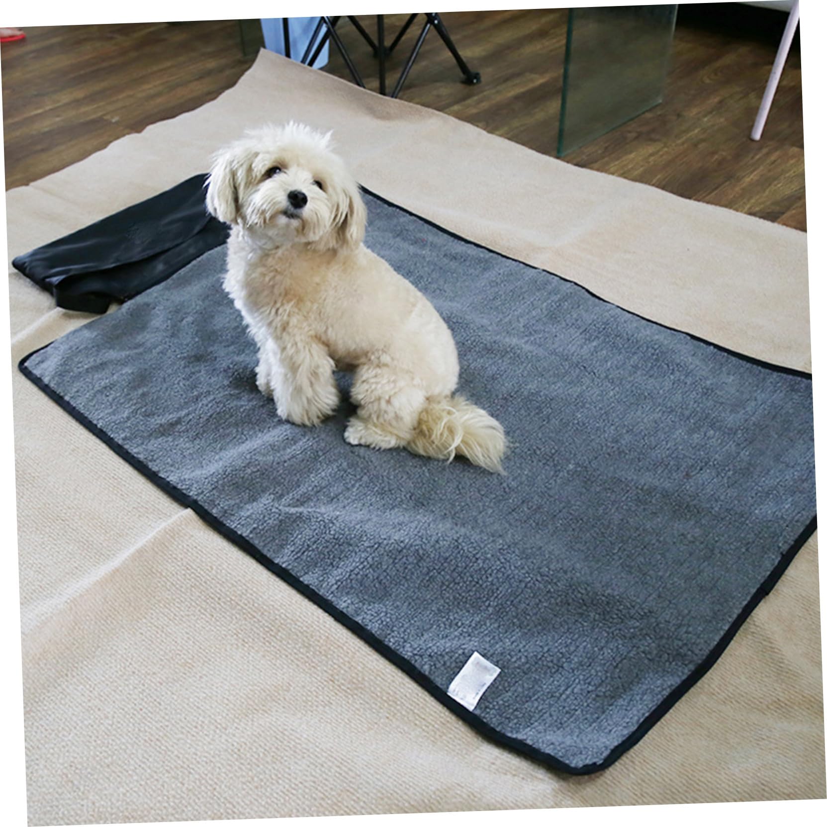 Abaodam Manta Plegable para Mascotas Manta De Viaje para Exteriores para Perros y Gatos Negra