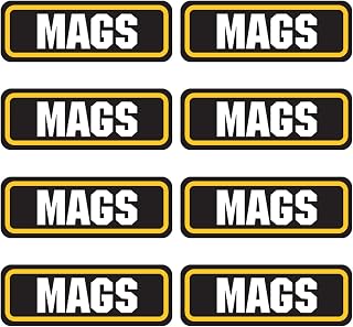 MAGS Ammo Sticker, Vinyl Material Ammo Can Label Sticker Set, Ammo Can Organizer, Ammo Can Labels, Storage Labels for Efficient Storage - 3" x 1.06", 8 Pack - AZ House of Graphics