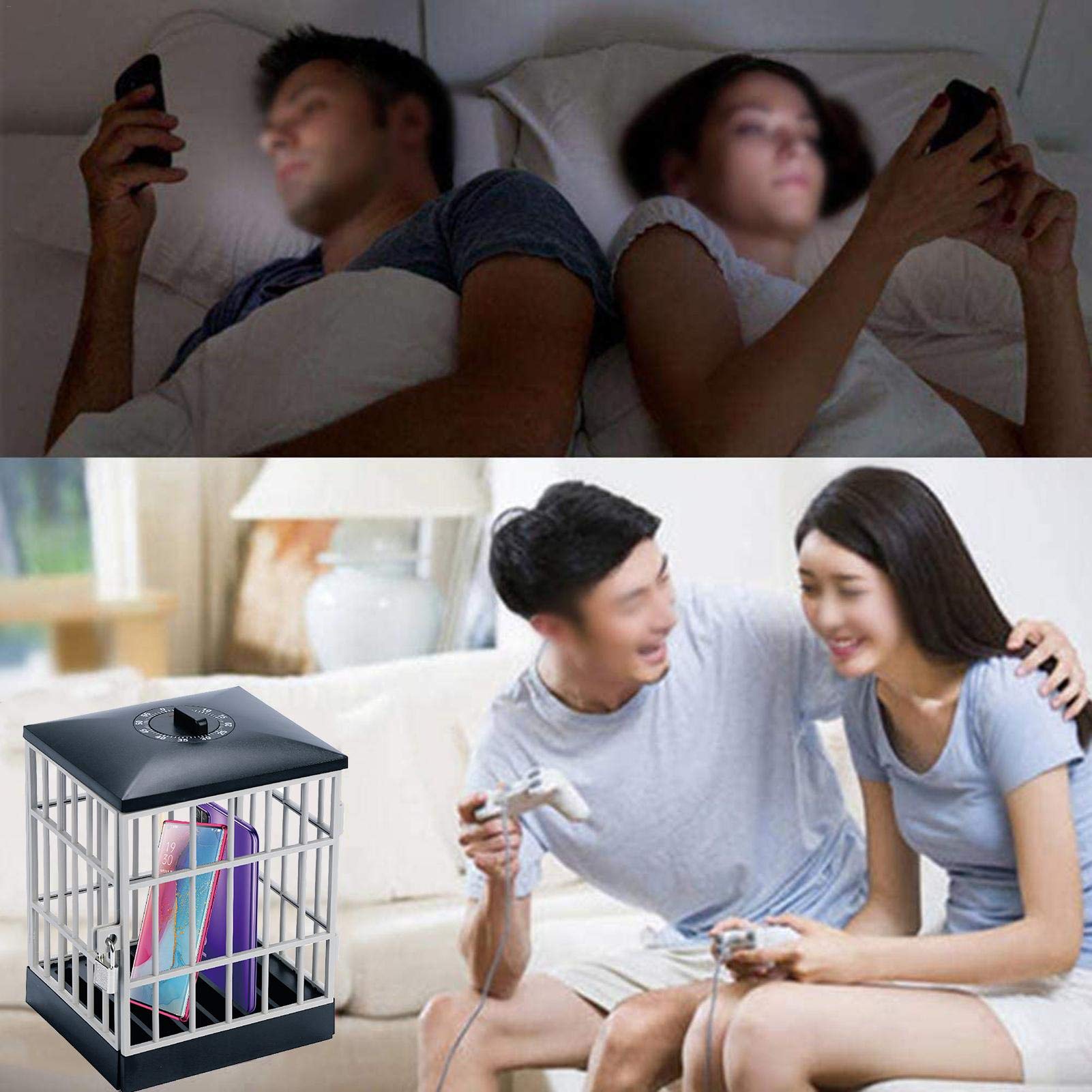 Prison Portable Pour Téléphone Avec Minuteur 60 Minutes – Boîte De Détox Numérique Verrouillable, Idéale Famille Ou Travail