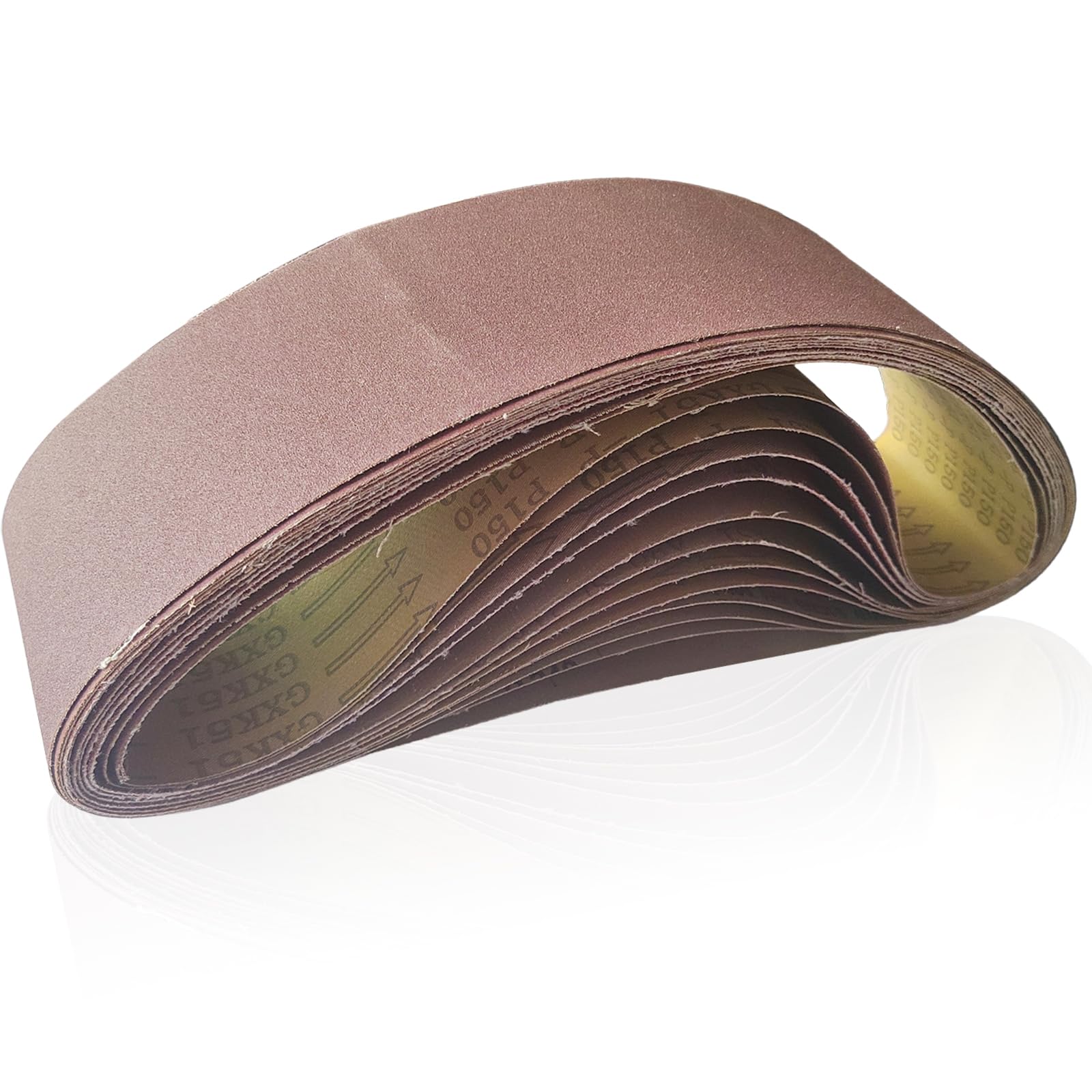 Photo 1 of 4 x 36 Inch Sanding Belts - Belt Sander Paper 12PCS 2 Each of 40/80/120/150/240/400 Grits, 4" x 36" Aluminum Oxide Sanding Belts for Air Belt Sander, Metal Polishing, Woodworking 4x36