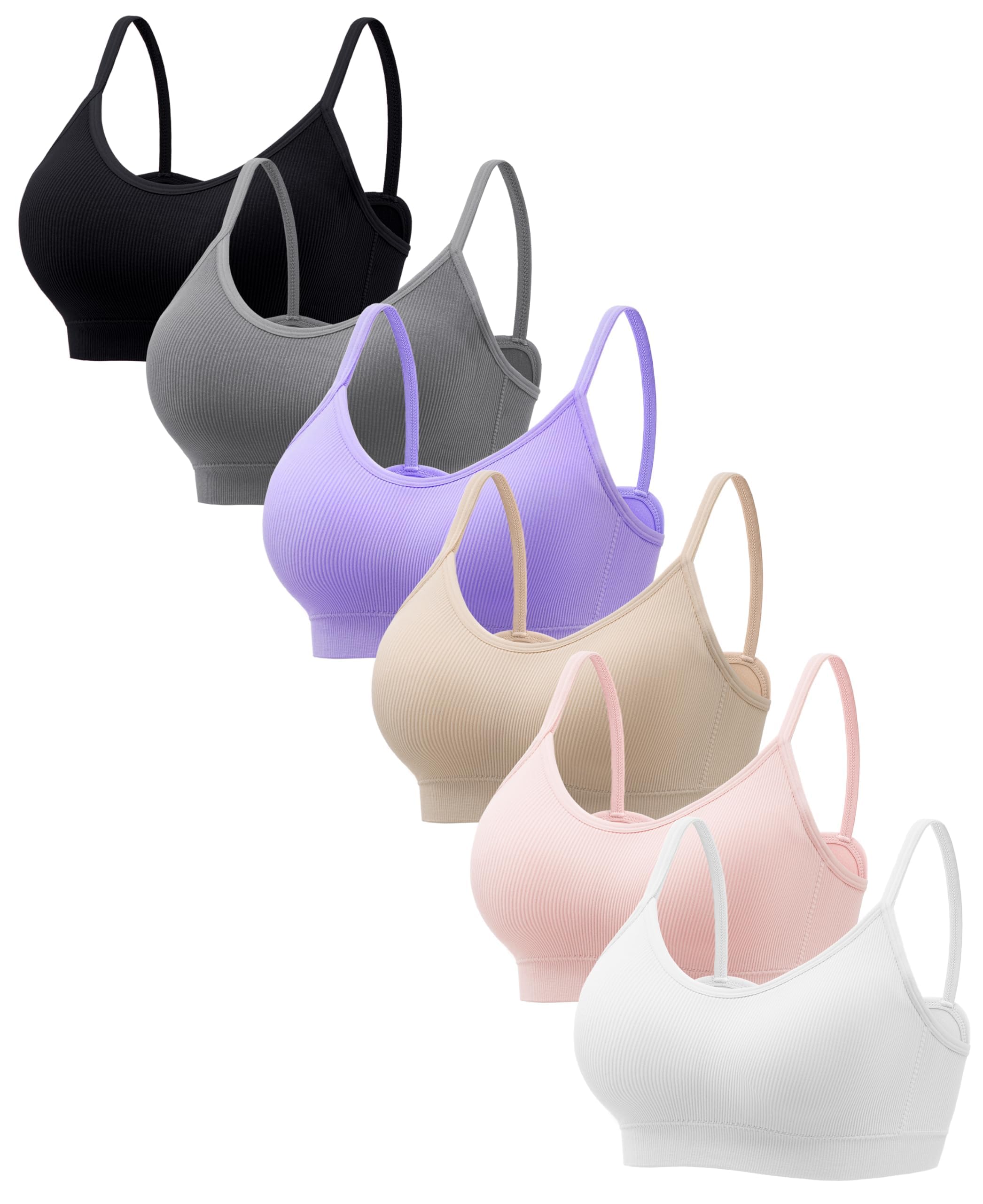HBselect 4er BHS Damen ohne Bügel Nahtlose Sports BHS Seamless Bralettes Push Up BH für Große Brüste Starker Halt T-Shirt BHS Yoga Bra Bustier Top