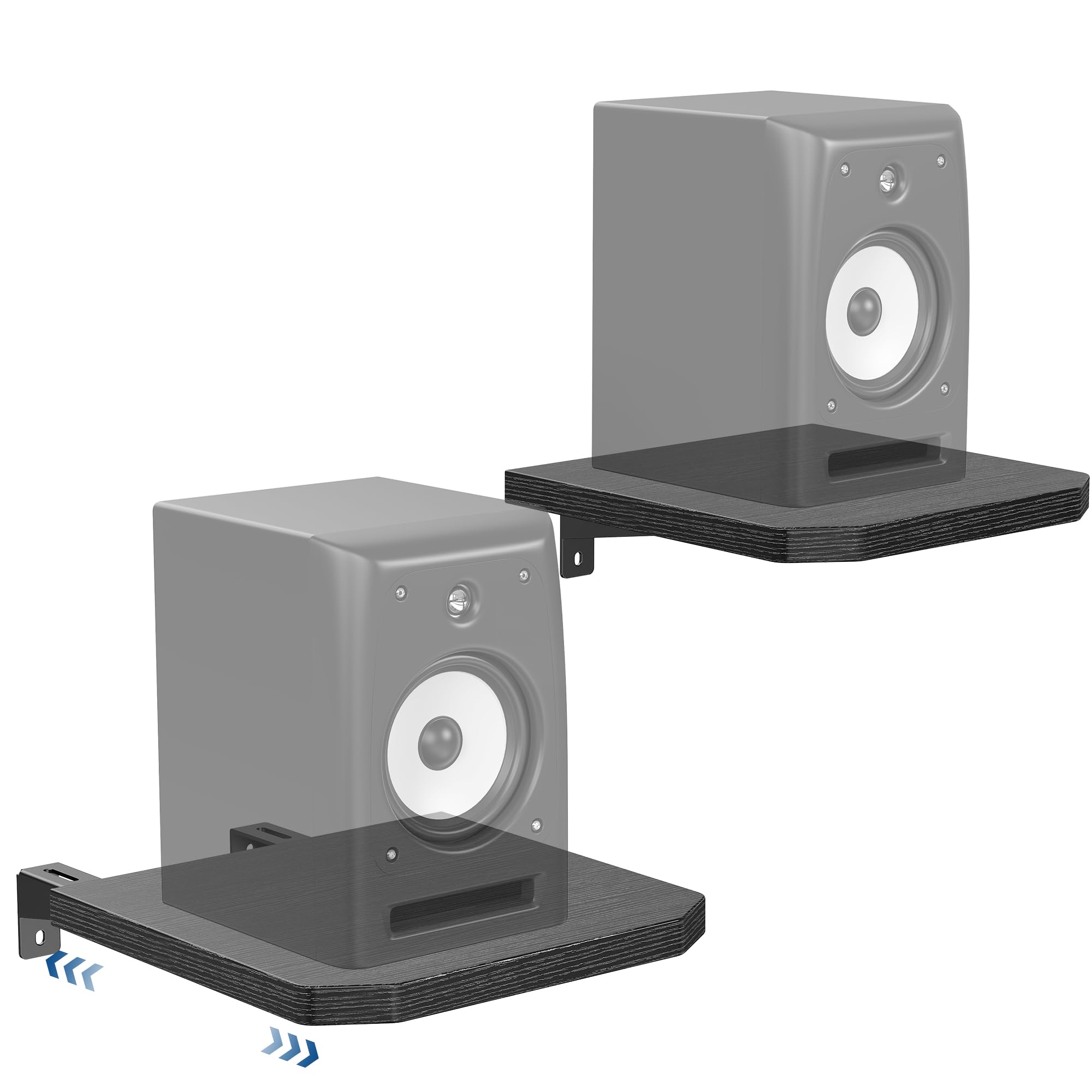 Photo 1 of BYMECOST Adjustable Rear Speaker Wall Mount Shelves