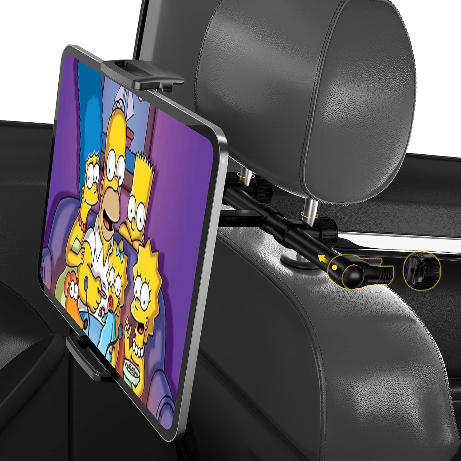Amazon Co Jp 車載ホルダー タブレットホルダー スマホ ホルダー ヘッドレスト ホルダー Ipad ホルダー 携帯 スマホ スタンド 長さ調整可能 距離調整可 360度回転 航空標準合金素材 簡単取付 吸収ゴムパッド付き 滑り止め 転落防止 傷止め 安定性 車 後部座席