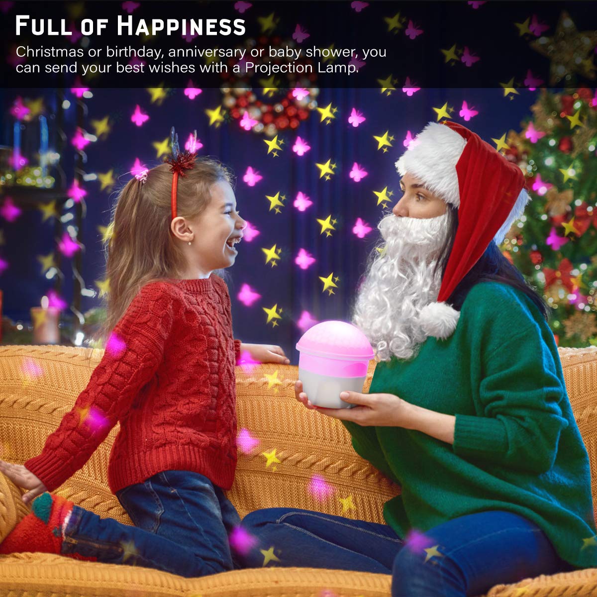 sound activated baby light projector