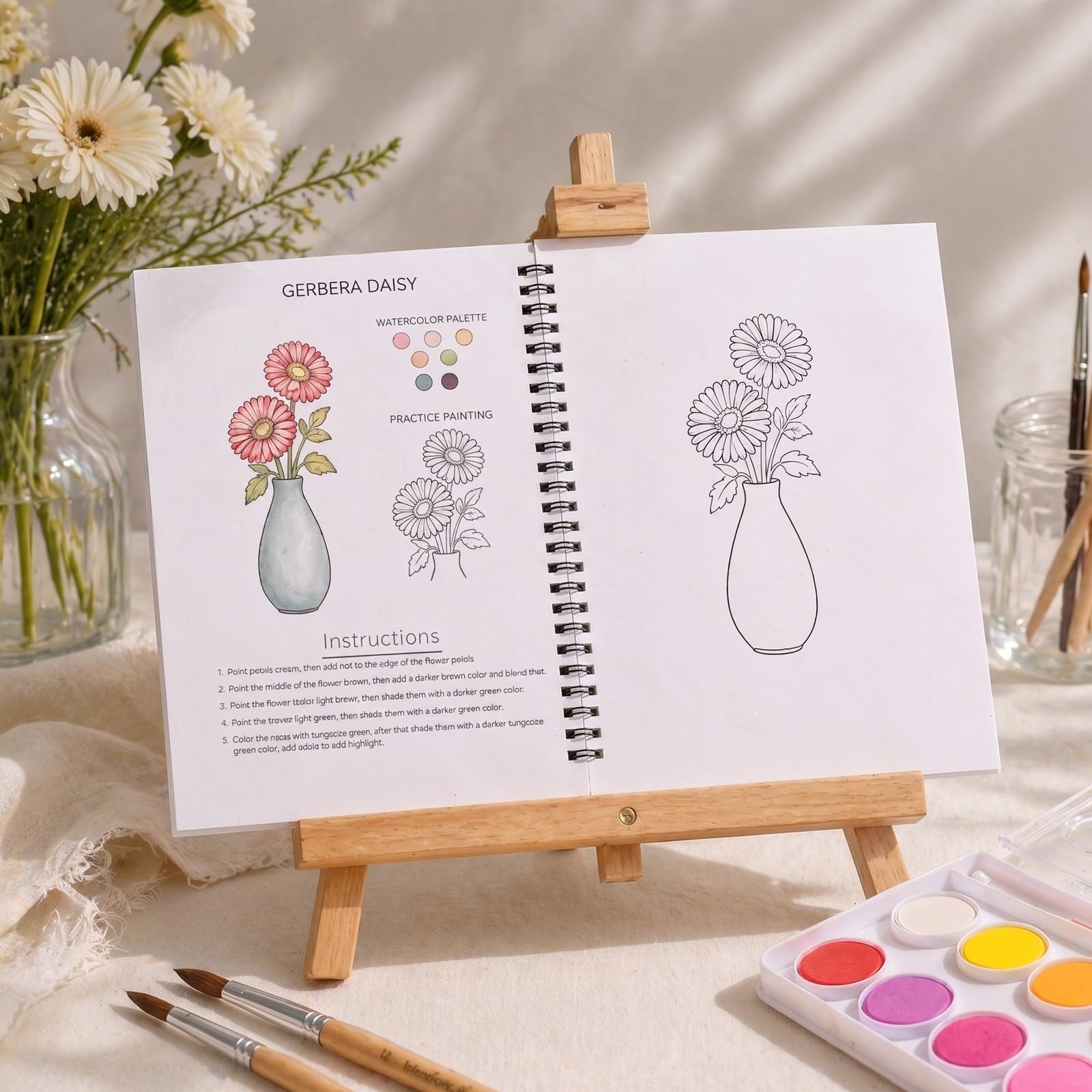 Cahier D'Aquarelle Pour Adultes Set débutant pinceaux 12 couleurs | Cahier De Coloriage Pour Peinture À L'Eau Activité artistique peinture adultes ados détente créative loisir portable Cahier D'Aquarelle Pour Adultes Set débutant pinceaux 12 couleurs | Cahier De Coloriage Pour Peinture À L'Eau Activité artistique peinture adultes ados détente créative loisir portable