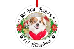 WhatSign Dogs First Christmas Picture Frame Ornament 2023