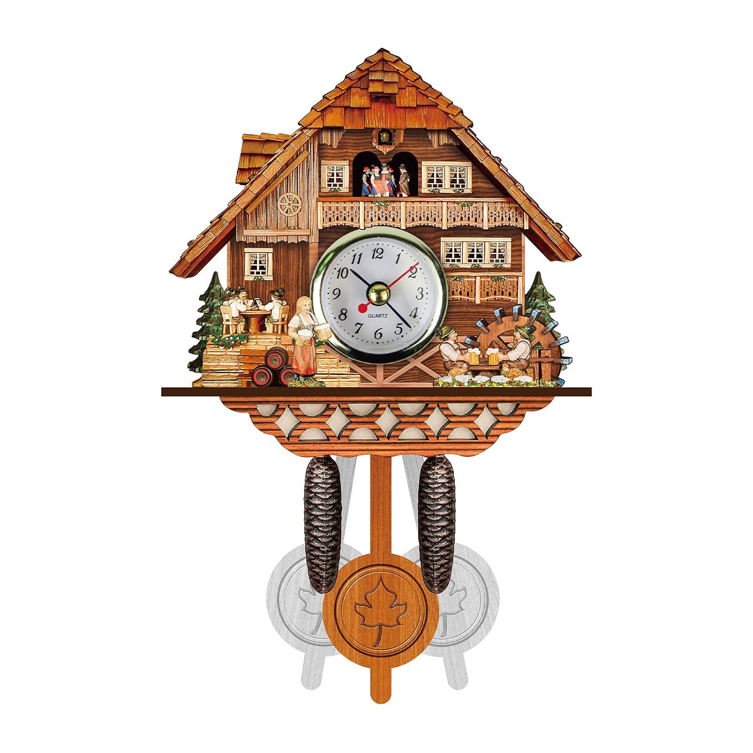 Buy MrToms Wood Cuckoo Clock Swing Chic Swing Antique Coo Coo Clock