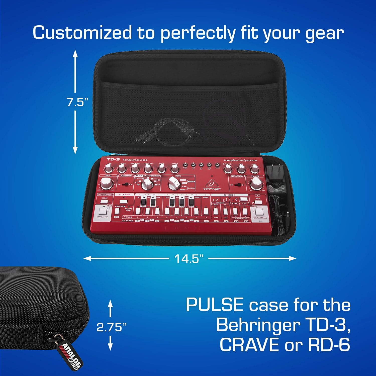 Amazon.com: ANALOG CASES Behringer TD-3 / EDGE/CRAVE Case - Custom