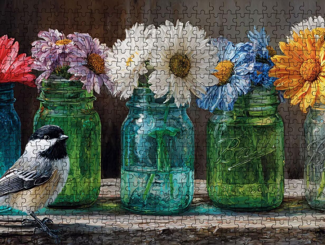 Puzzle de 2000 para Adultos, PáJaro JarróN, Rompecabezas Clásicos YHPGL7430