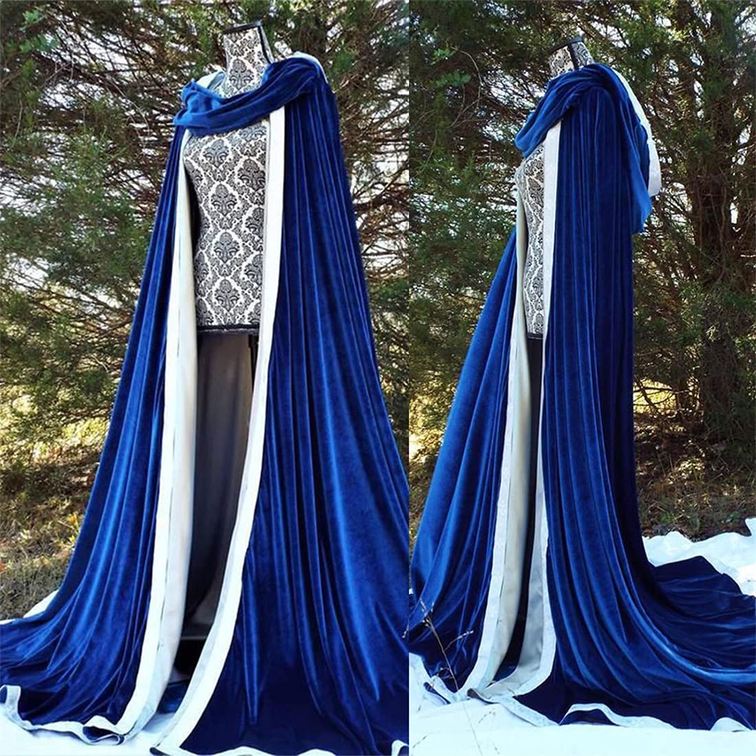 Cape à capuche longue en velours unisexe pour Halloween, Noël, cosplay
