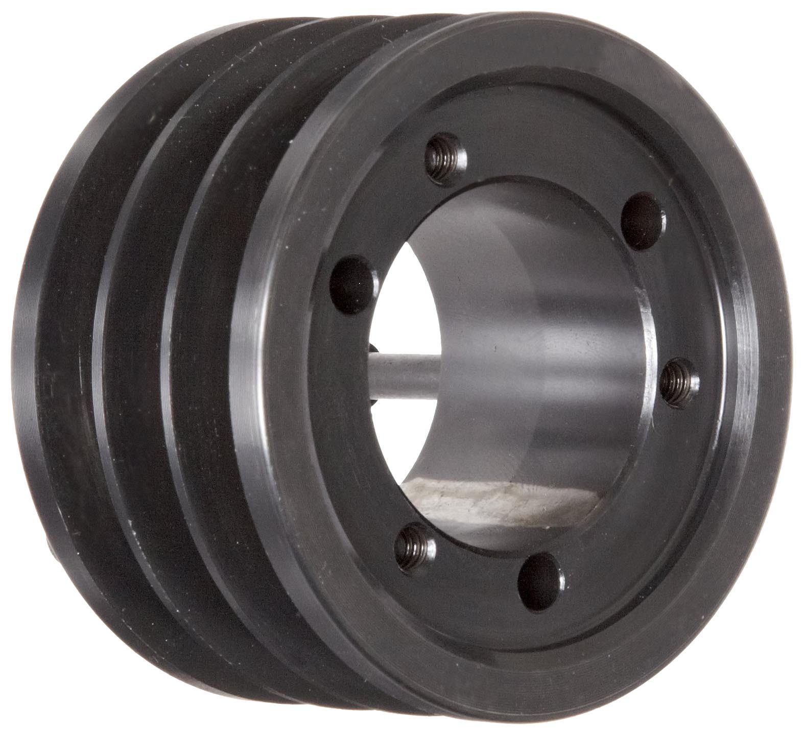 Martin 3 3V 265 JA Hi-Cap QD Sheave, 3V Belt Section, 3 Grooves, JA Bushing required, Class 30 Gray Cast Iron, 2.65
