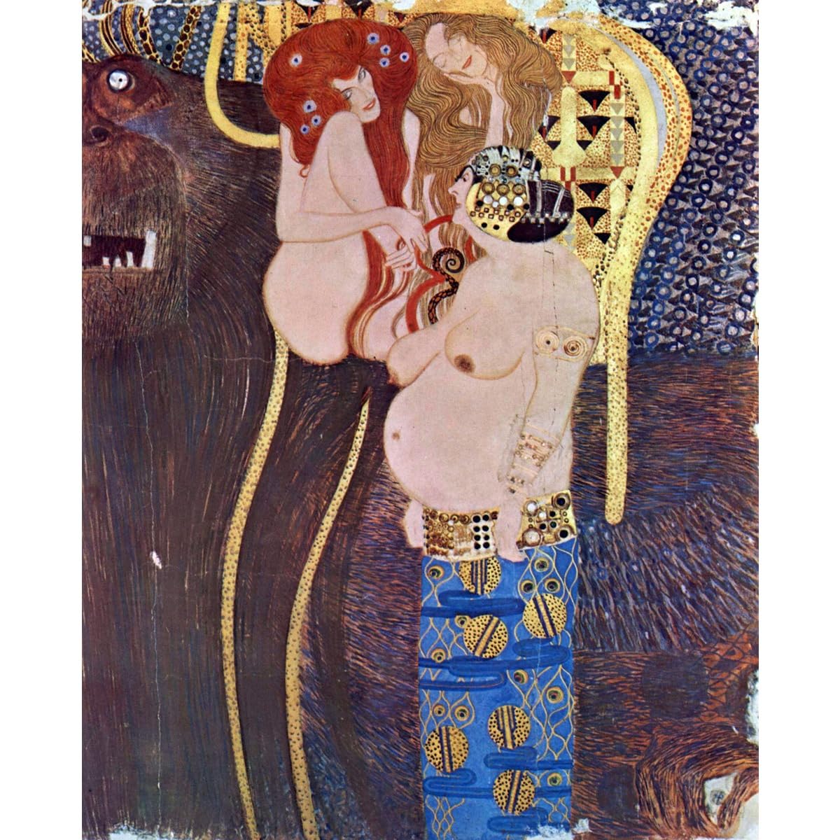The Beethoven Freize 2 by Klimt impression toile déco salon chambre 61x45,7cm - 2