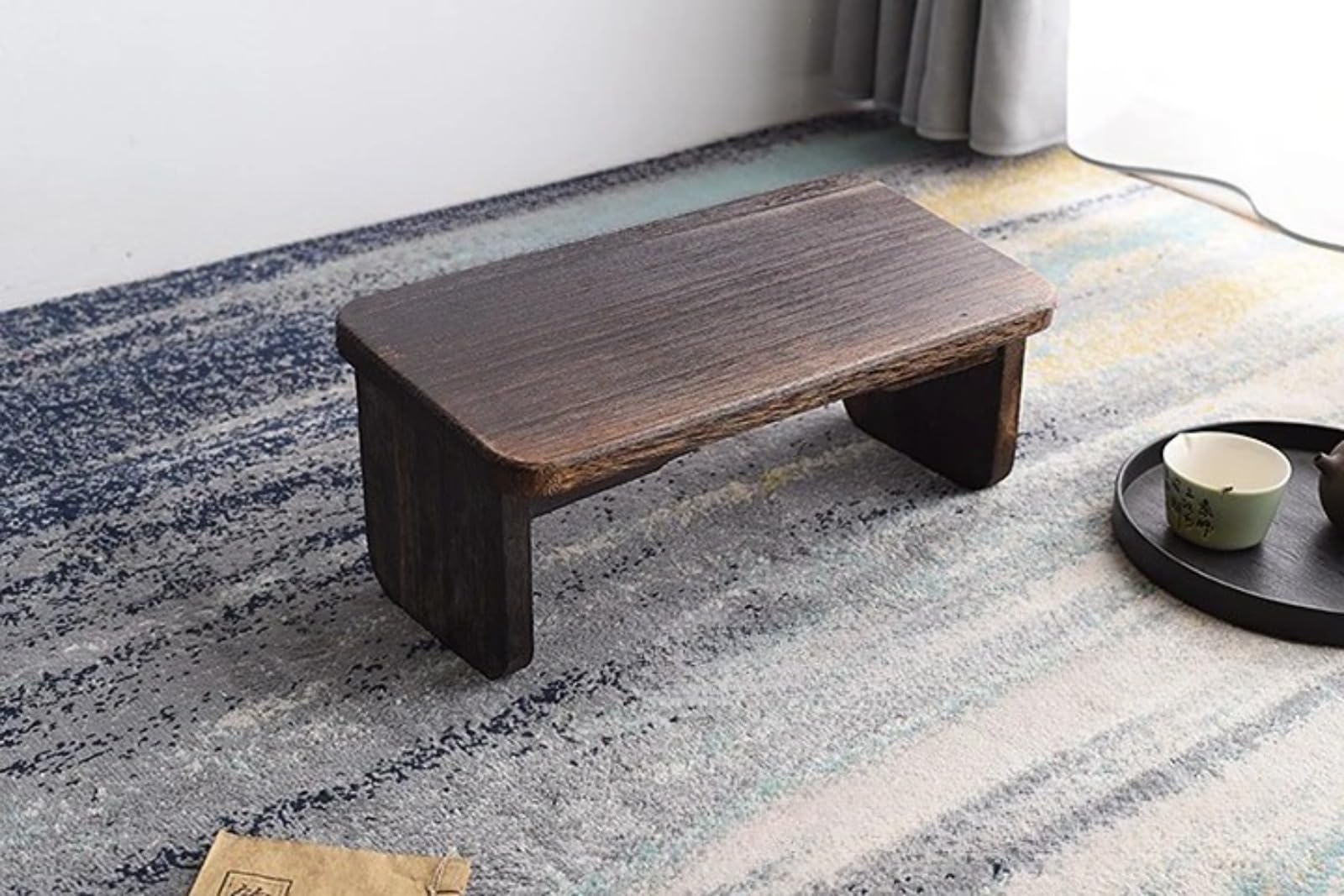 Banco De Meditación, Banco De Madera para Meditación Y Yoga, Taburete Plegable Ergonómico para Arrodillarse, Banco De Oración De Madera con Bisagras De Metal Duraderas