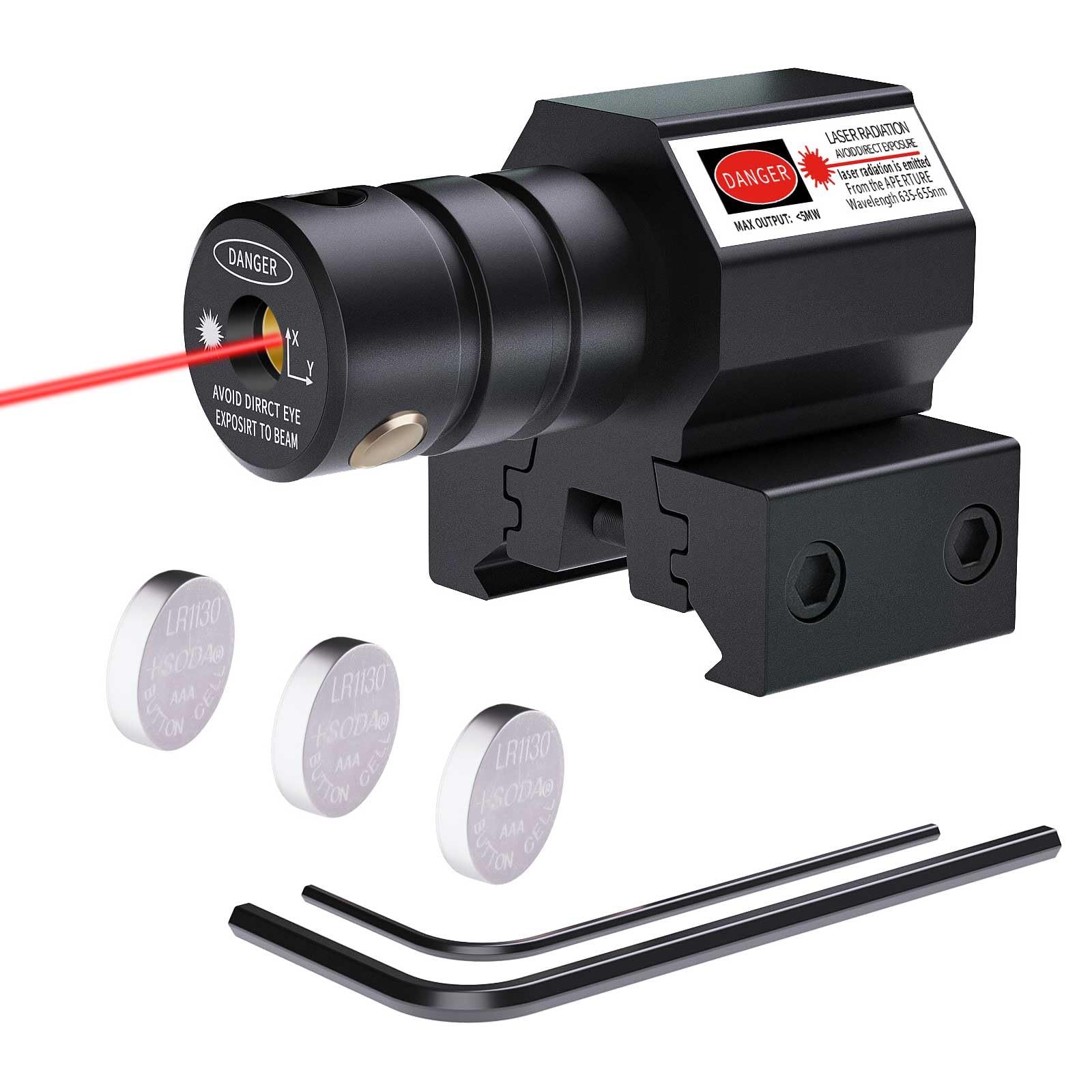 Compact Tactical Red Dot Laser Sights with Picatinny Rail Less Than 5mW Output