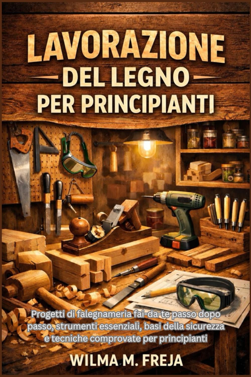 LAVORAZIONE DEL LEGNO PER PRINCIPIANTI: Progetti di falegnameria fai-da-te passo dopo passo, strumenti essenziali, basi della sicurezza e tecniche comprovate per principianti