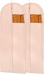 Sacs de robe pour robes, sacs de robe rose de 65'' pour vêtements suspendus, sac de robe de vêtements femmes, housse longue robe avec fenêtre claire pour robe, manteaux, uniformes(2 pack)