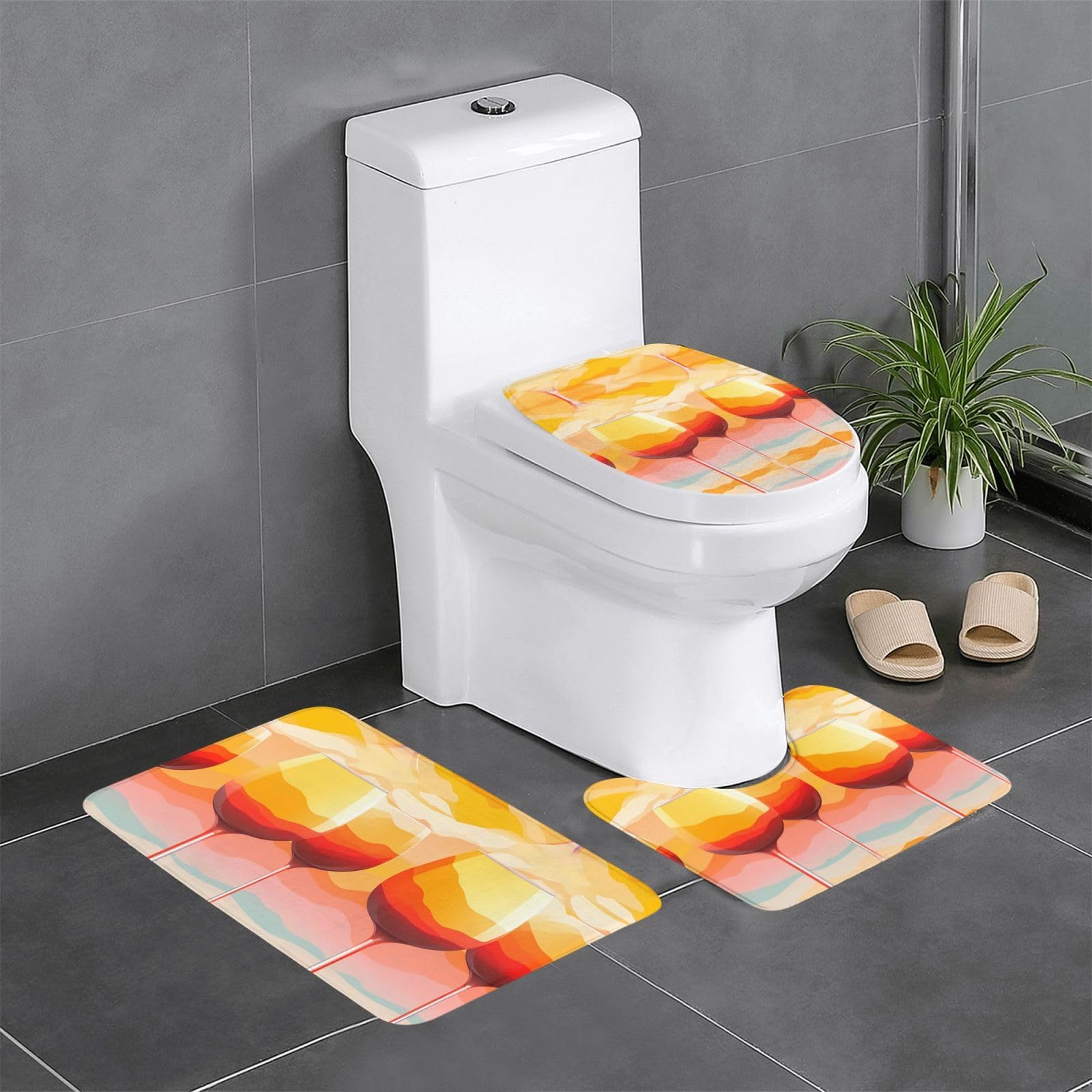 Tapis de bain antidérapant en lot de 3 pour une sortie de douche douce et sécurisée