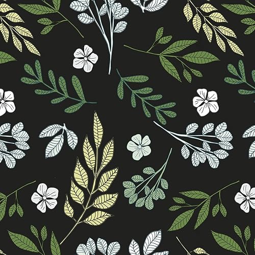 Miniatura 1 de Naphite Papel tapiz vintage para despegar y pegar, papel tapiz de hojas, papel de contacto floral bohemio para gabinetes, papel tapiz autoadhesivo