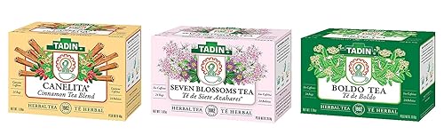 Tadin Paquete variado de 3 cajas de té (canela, siete flores, hierbas)
